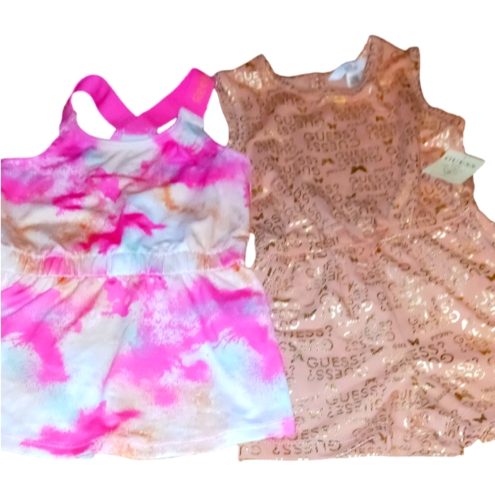 Bundle Girl Toddler Guess Pink and Gold Jumpsuit Romper🔥10$ If You Get Bundle